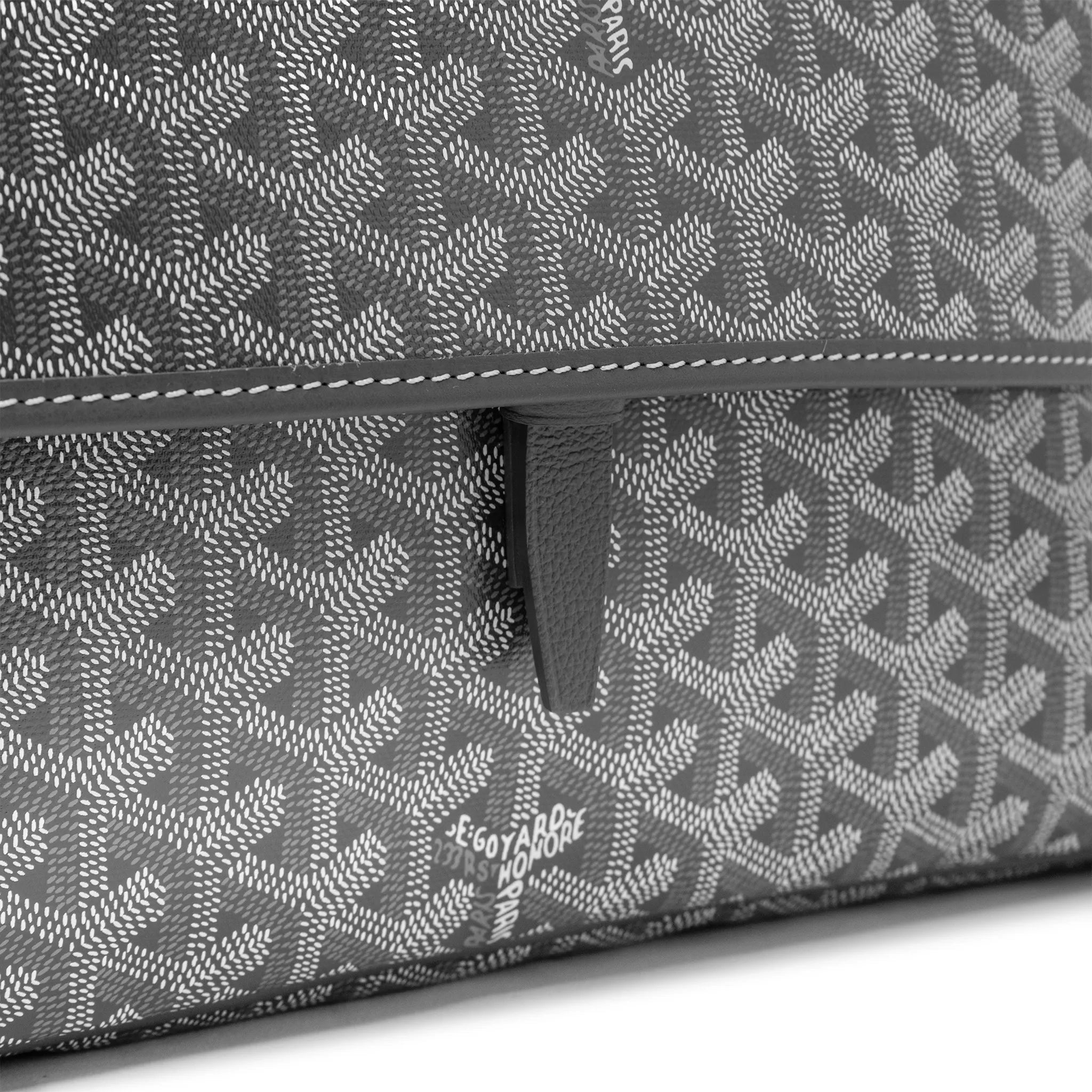 Detailed View of Goyard Capetien MM Grey Messenger Bag CAPETIMMLTY51CG51P